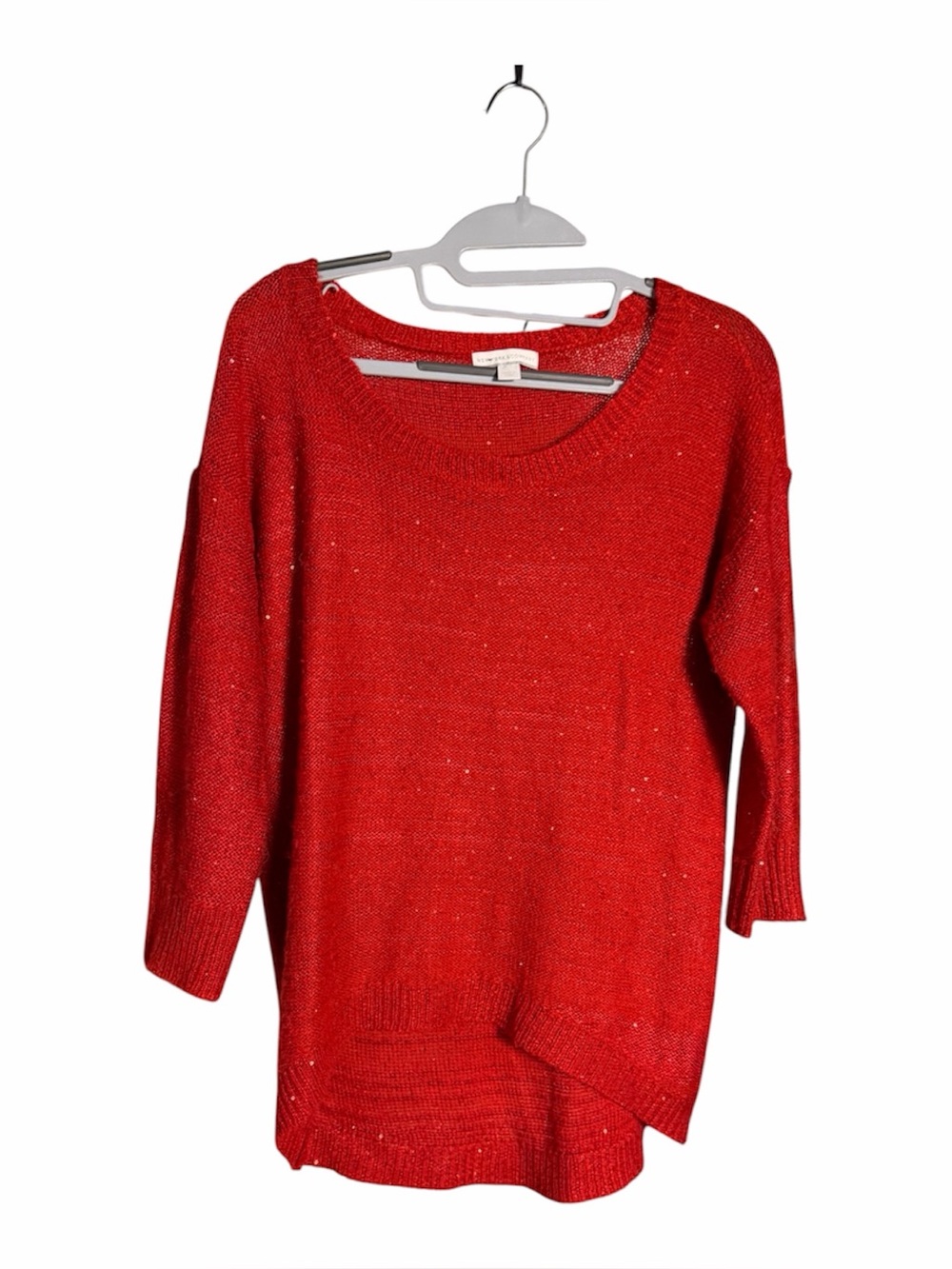 Red Sparkle Knit Women's Sweater